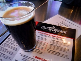 Warming up with a dark beer