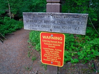 Heading out from the Herman Creek trailhead at 6:20 am