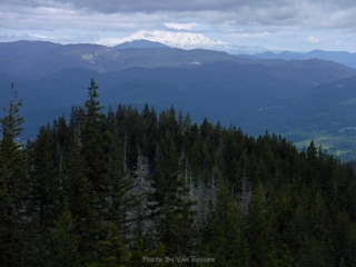 Mt. Adams was hiding in the clouds today