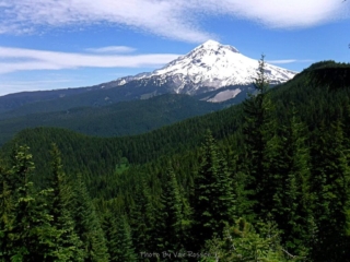 Last View of Mt. Hood and East ZigZag Mt. before heading back