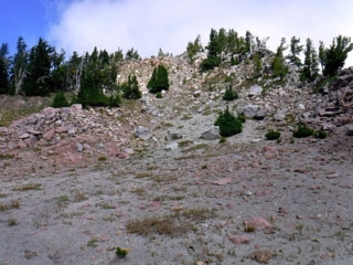 Lost the trail in the rock so I scrambled up and over