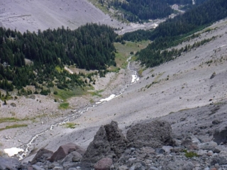 Looking down into Heather Canyon
