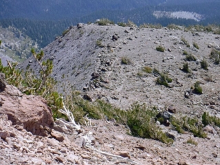 The yellow shirted young man, who I would talk to later, is standing on trail you can see