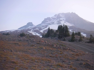Mt. Hood in a haze of wildfire smoke