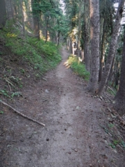 Heading down to cross the Zigzag River