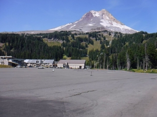 We went up to the parking lot for a view of Mt. Hood