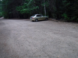 A very empty parking lot for a Saturday