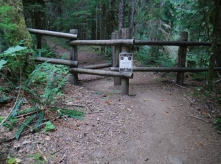 Hike starts when you pass through the horse fence