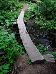 Bridge over feeder creek to Burnt Lake