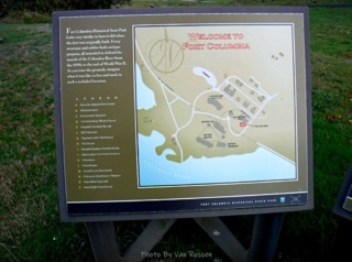 Sign with map of the fort