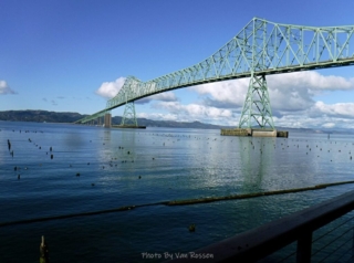 View of the bridge from their deck, open for dinning in the summer