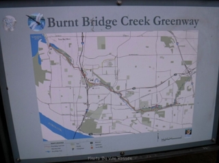 We started at the far West end of the Burnt Bridge Creek Greenway Trail