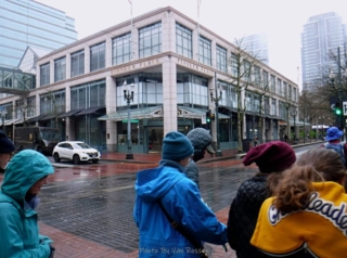 Tom took us through Pioneer Place to the decorations