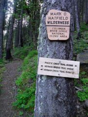 New signs at the start of the PCT junction