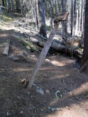 Teakettle Spring sign in bad shape