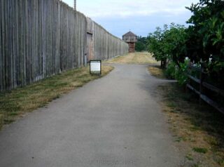 The path goes by Fort Vancouver