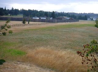 A view of the fort from the land bridge