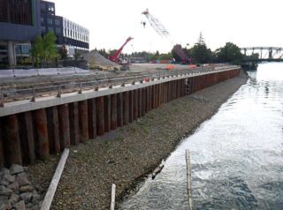 The seawall is now completed