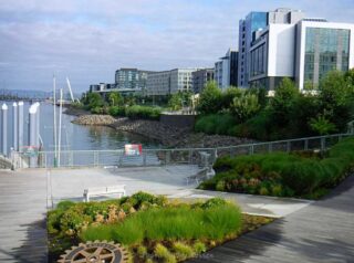 From Terminal 1 a view of the Waterfront