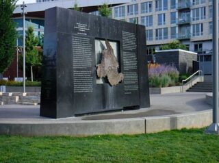 The fountain area was being worked on