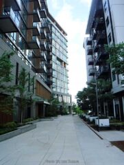 Walkway between the new buildings