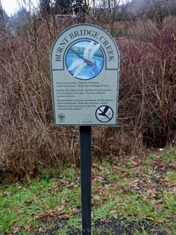 A stay on the trail sign