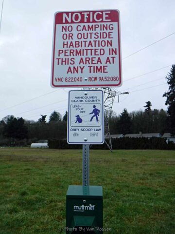 These signs are now posted along the trail and are enforced