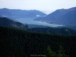 Looking up the Gorge to Dog Mt.
