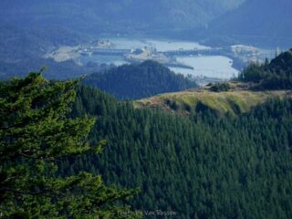 Looking down to the Saddle and the Dam
