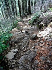 It is even more fun going down on loose rocks