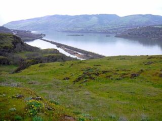 View down the Columbia River near the trails end