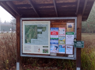 Entry info board with map.