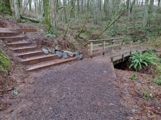 A trail junction. Not many signs