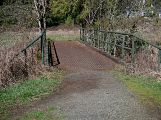 The trail cross eight bridges over Salmon Creek