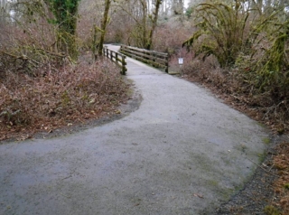 Bridge for trail back to parking lot