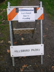 But most of the trail is closed by flooding