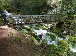 Bridge over a creek that follows into Falls Creek