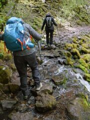 A smaller you cross on wobbly stones